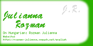 julianna rozman business card